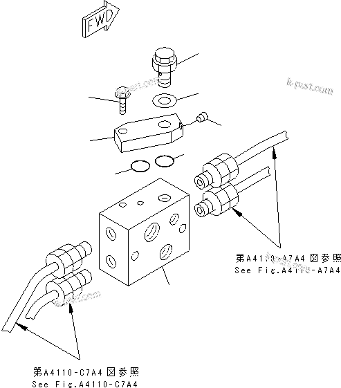 Komatsu parts book diagram for SA12V140-1M S/N 10517-UP: FUEL ADAPTER