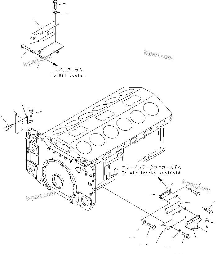 Komatsu parts book diagram for SA12V140-1M S/N 10517-UP: SAFETY GUARD