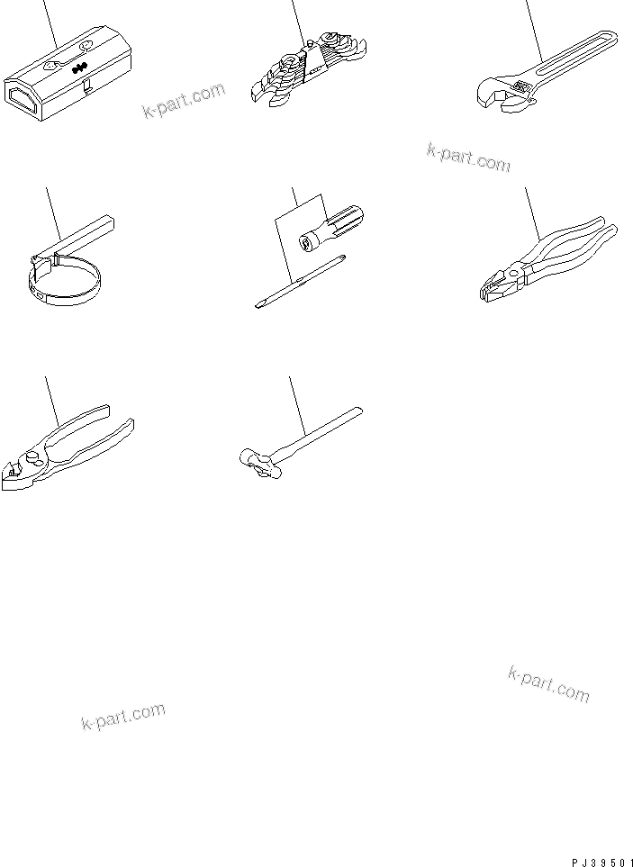 Komatsu parts book diagram for SA12V140-1M S/N 10517-UP: TOOL