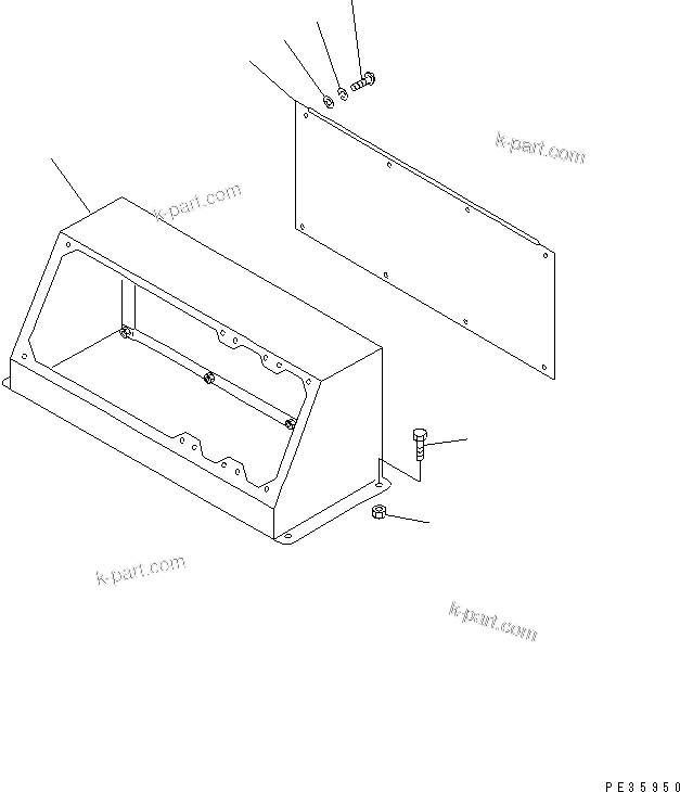 Komatsu parts book diagram for SA12V140-1M S/N 10517-UP: INSTRUMENT PANEL COVER (JCI SPEC.)