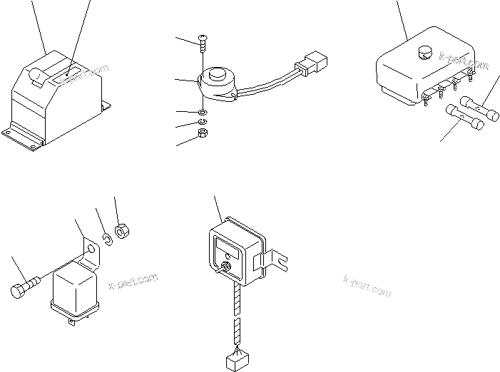 Komatsu parts book diagram for SA12V140-1M S/N 10517-UP: SWITCH AND RELAY (JCI SPEC.)