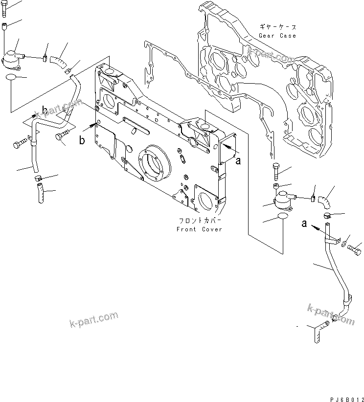 Komatsu parts book diagram for SA12V140-1E-A S/N 10001-UP: BREATHER(#10100-11041)