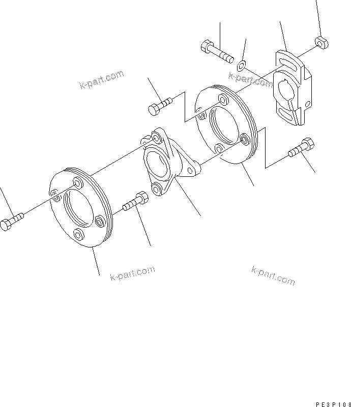 Komatsu parts book diagram for SA12V140-1E-A S/N 10001-UP: FUEL INJECTION PUMP (COUPLING) (L.H.) (INNER PARTS)(#10100-10297)