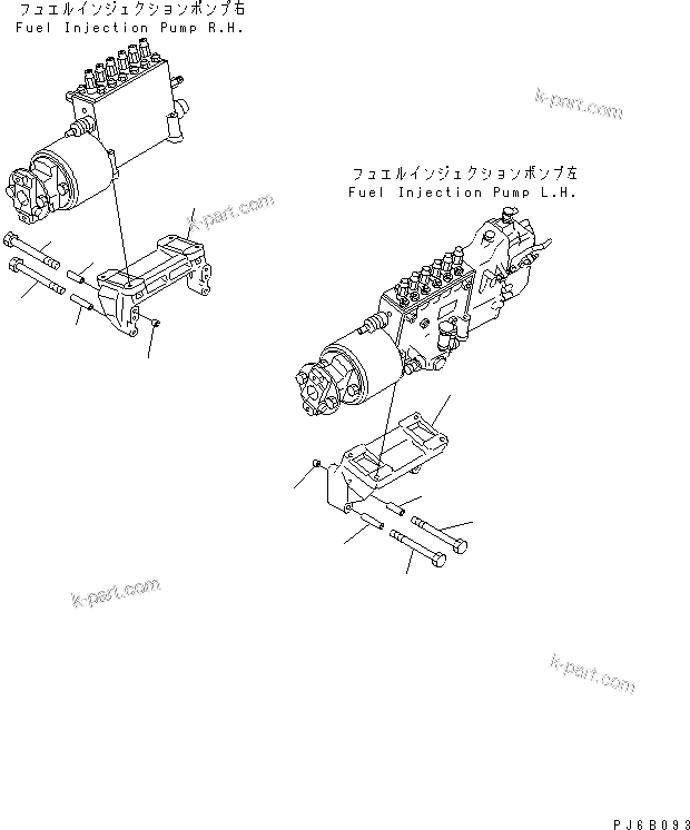 Komatsu parts book diagram for SA12V140-1E-A S/N 10001-UP: FUEL INJECTION PUMP BRACKET(#10100-12554)