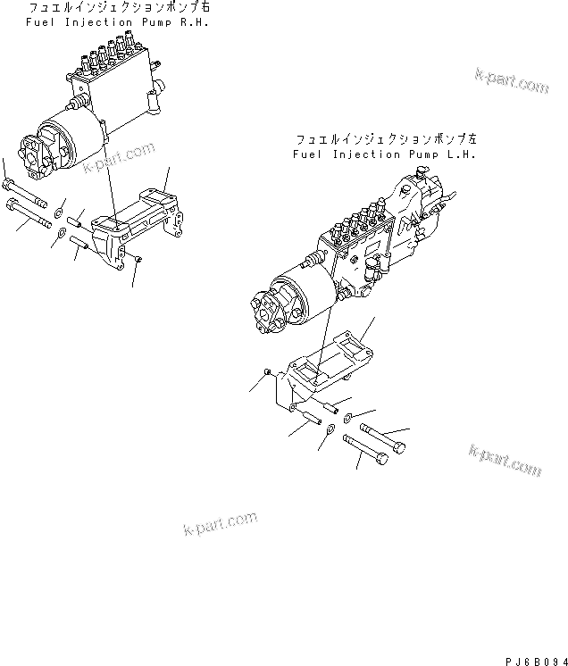 Komatsu parts book diagram for SA12V140-1E-A S/N 10001-UP: FUEL INJECTION PUMP BRACKET(#12555-)