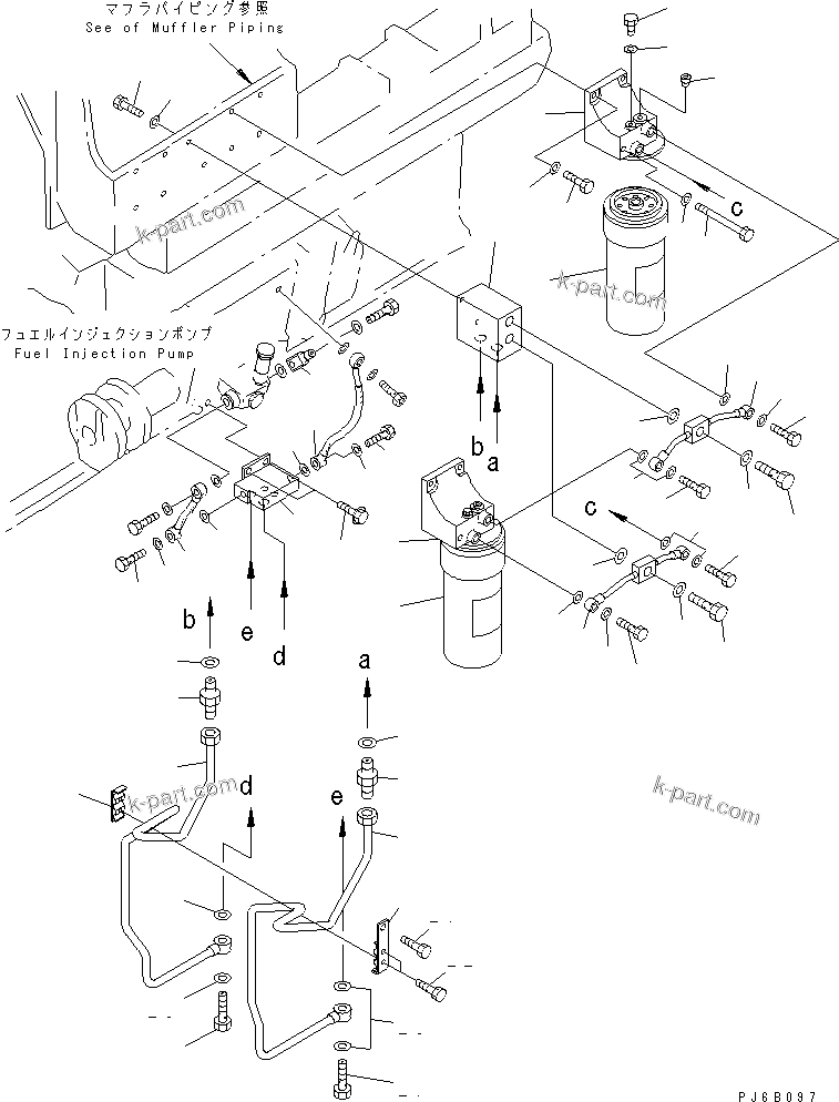 Komatsu parts book diagram for SA12V140-1E-A S/N 10001-UP: FUEL FILTER(#11109-)
