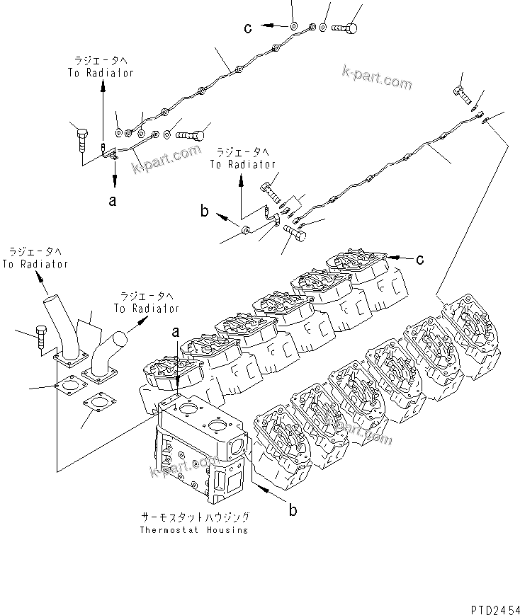 Komatsu parts book diagram for SA12V140-1E-A S/N 10001-UP: AIR VENT(#10100-10371)