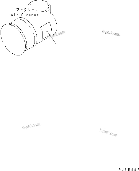 Komatsu parts book diagram for SA12V140-1E-A S/N 10001-UP: INSTRUCTION PLATE (AIR CLEANER)(#12546-)