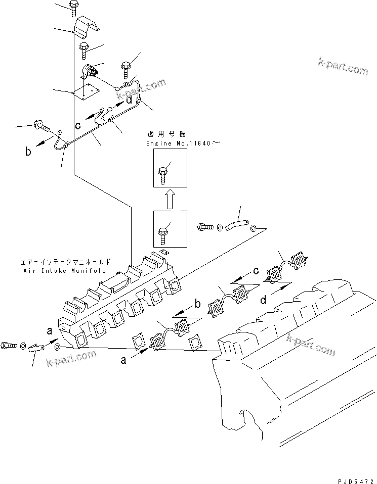 Komatsu parts book diagram for SA12V140-1R-A S/N 10001-UP: HEATER SWITCH (2/2) (R.H. BANK)