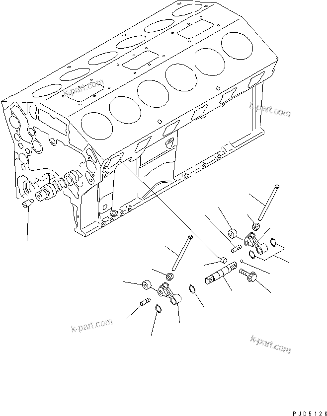 Komatsu parts book diagram for SA12V140-1R-A S/N 10001-UP: CAMFOLLOWER(#11893-)