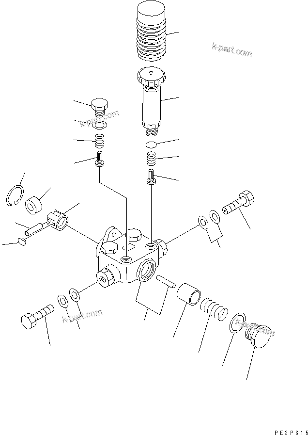 Komatsu parts book diagram for SA12V140-1R-A S/N 10001-UP: FUEL INJECTION PUMP (FEED PUMP) (L.H.) (INNER PARTS)(#11640-)
