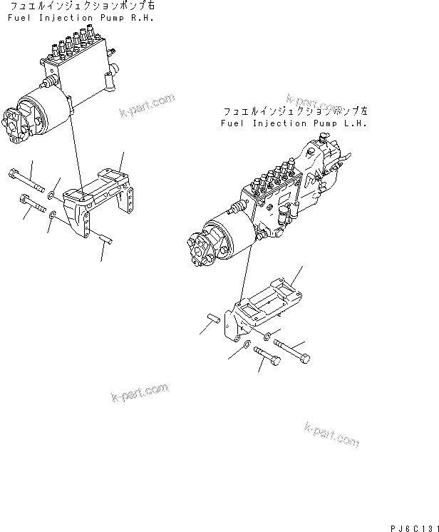 Komatsu parts book diagram for SA12V140-1R-A S/N 10001-UP: FUEL INJECTION PUMP BRACKET(#12670-)
