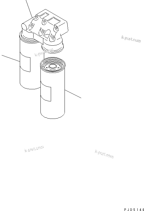 Komatsu parts book diagram for SA12V140-1R-A S/N 10001-UP: BYPASS FILTER(#12378-)