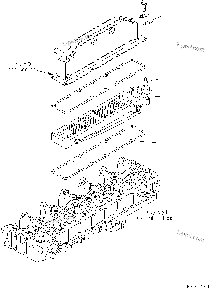 Komatsu parts book diagram for SA6D102E-1B S/N 26200467-UP: AIR INTAKE HEATER