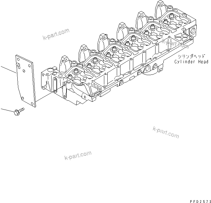 Komatsu parts book diagram for SA6D102E-1B S/N 26200467-UP: MUFFLER BRACKET (FOR CHASSIS MOUNTING)