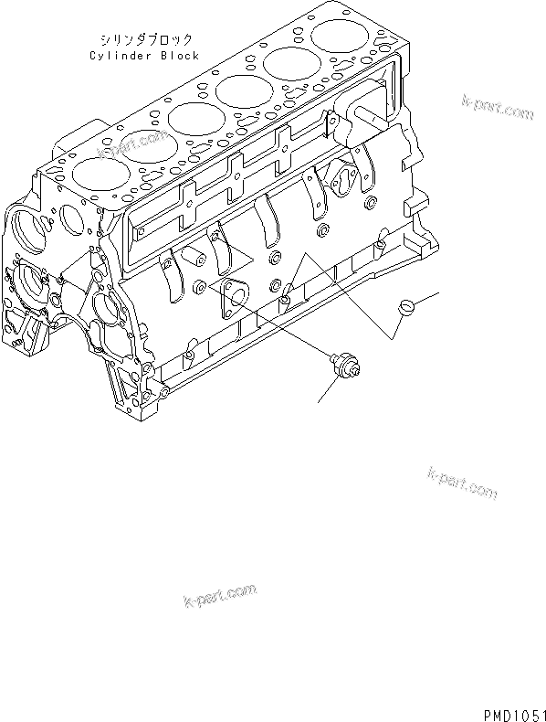 Komatsu parts book diagram for SA6D102E-1B S/N 26200467-UP: OIL PRESSURE SWITCH(#26200467-26217579)