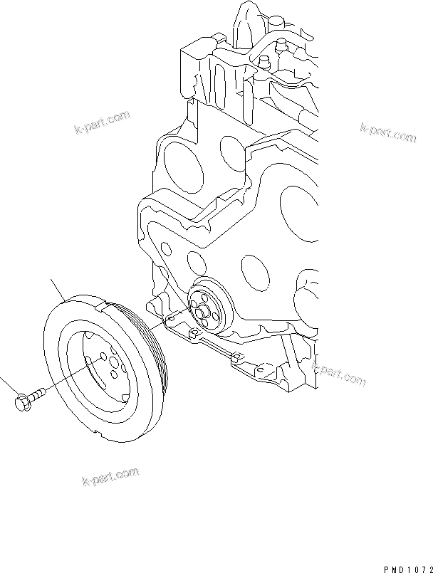 Komatsu parts book diagram for SA6D102E-1B S/N 26200467-UP: DAMPER