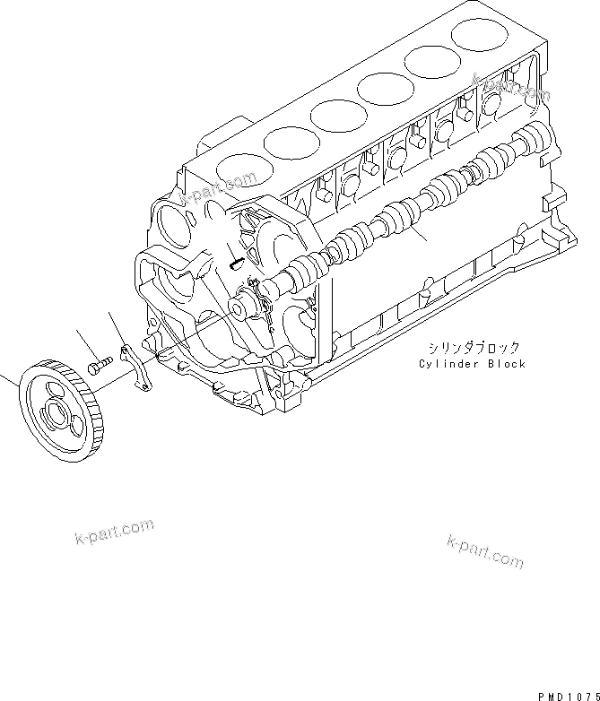 Komatsu parts book diagram for SA6D102E-1B S/N 26200467-UP: CAMSHAFT