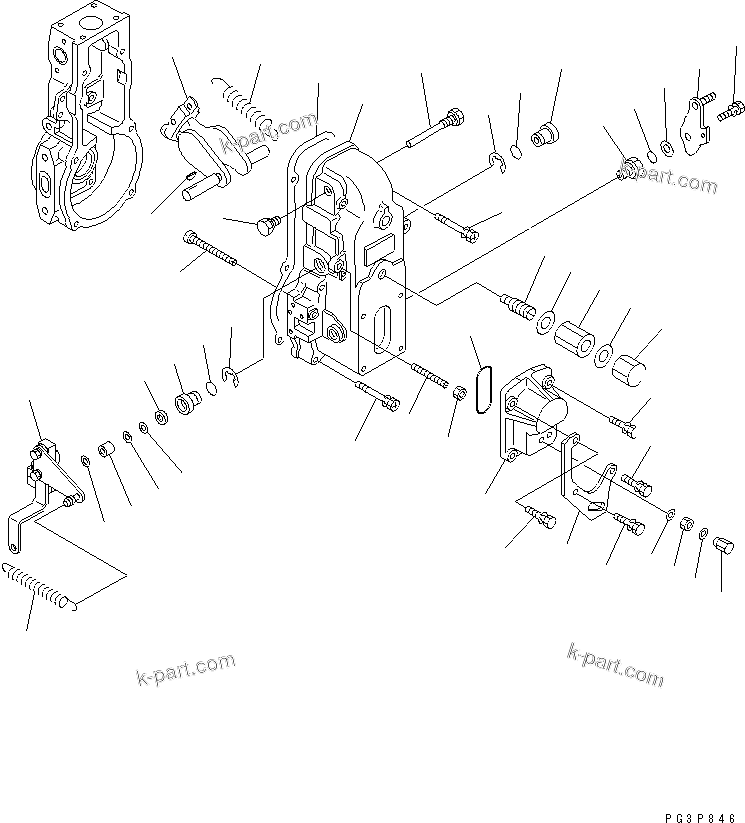 Komatsu parts book diagram for SA6D102E-1B S/N 26200467-UP: FUEL INJECTION PUMP (GOVERNOR) (2/2) (INNER PARTS)(#26200467-26208641)