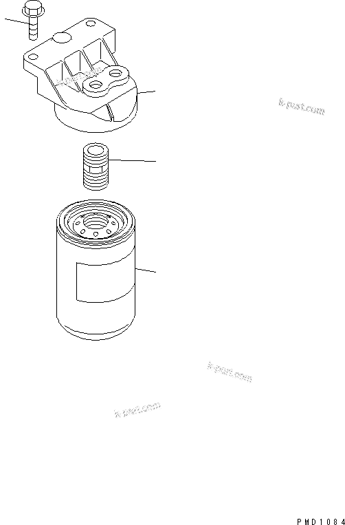 Komatsu parts book diagram for SA6D102E-1B S/N 26200467-UP: FUEL FILTER