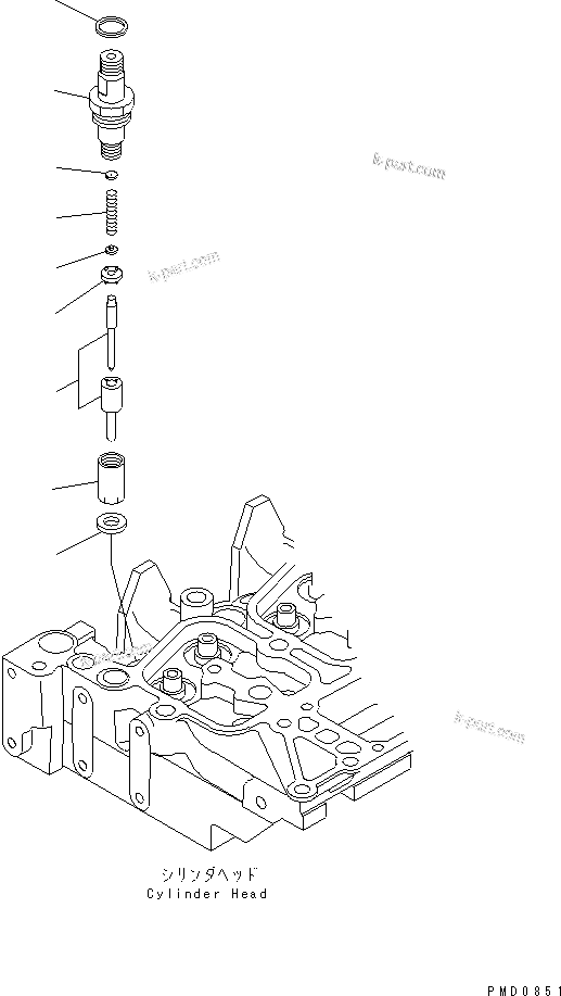 Komatsu parts book diagram for SA6D102E-1B S/N 26200467-UP: INJECTION NOZZLE(#26200469-26255462)
