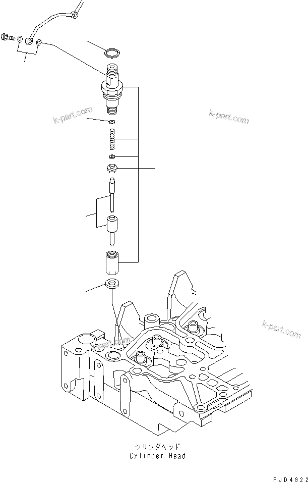Komatsu parts book diagram for SA6D102E-1B S/N 26200467-UP: INJECTION NOZZLE(#26255463-)
