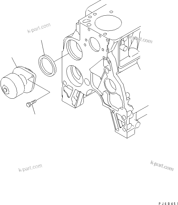 Komatsu parts book diagram for SA6D102E-1B S/N 26200467-UP: WATER PUMP(#26279457-)