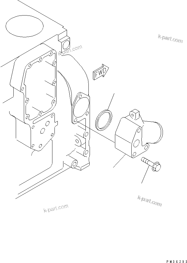 Komatsu parts book diagram for SA6D102E-1B S/N 26200467-UP: WATER CONNECTOR