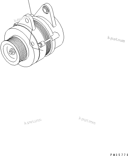 Komatsu parts book diagram for SA6D102E-1B S/N 26200467-UP: ALTERNATOR (35A) (BRUSHLESS TYPE)(#26200467-26239398)