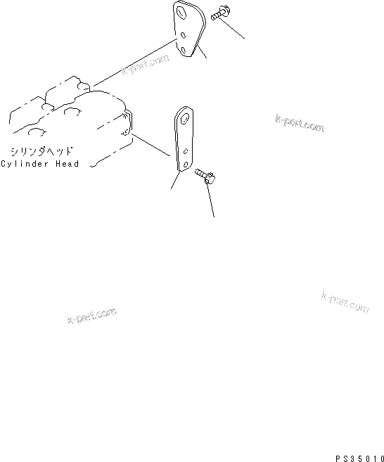 Komatsu parts book diagram for SA6D108-1A-7 S/N 10001-UP: REAR HANGER