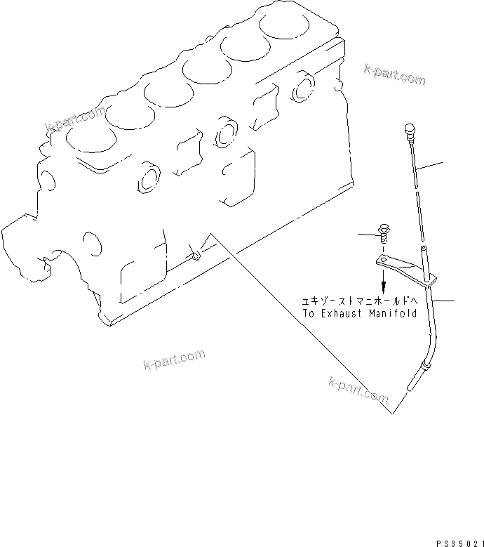 Komatsu parts book diagram for SA6D108-1A-7 S/N 10001-UP: OIL LEVEL GAUGE (WITH LEVEL SENSOR)(#13108-)