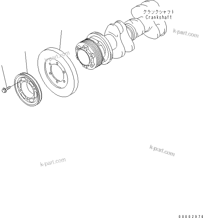 Komatsu parts book diagram for SA6D108-1A-7 S/N 10001-UP: DAMPER (SANDY AND DUSTY SPEC.)