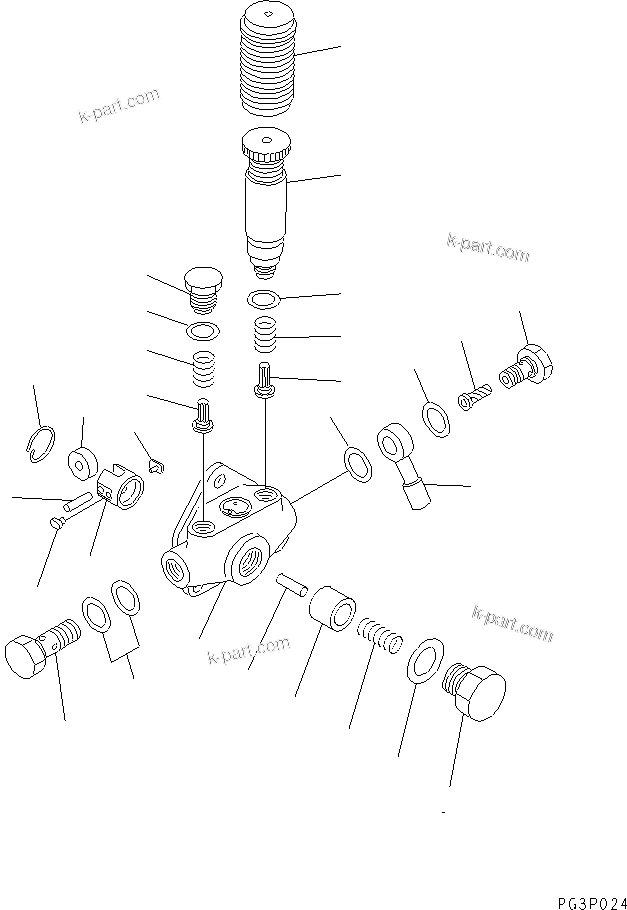 Komatsu parts book diagram for SA6D108-1A-7 S/N 10001-UP: FUEL INJECTION PUMP (FEED PUMP) (INNER PARTS)