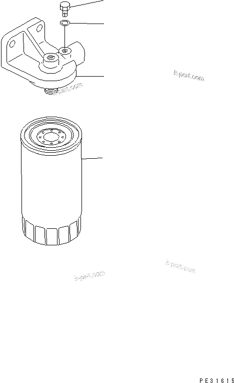 Komatsu parts book diagram for SA6D108-1A-7 S/N 10001-UP: PRE-FUEL FILTER(#30194-)