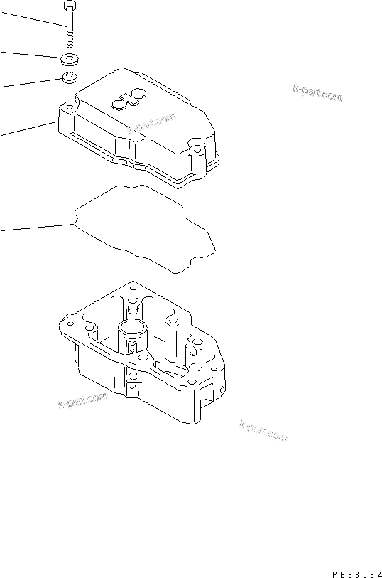 Komatsu parts book diagram for SA6D140-1FF-G S/N 10001-UP: HEAD COVER(#17739-19907)