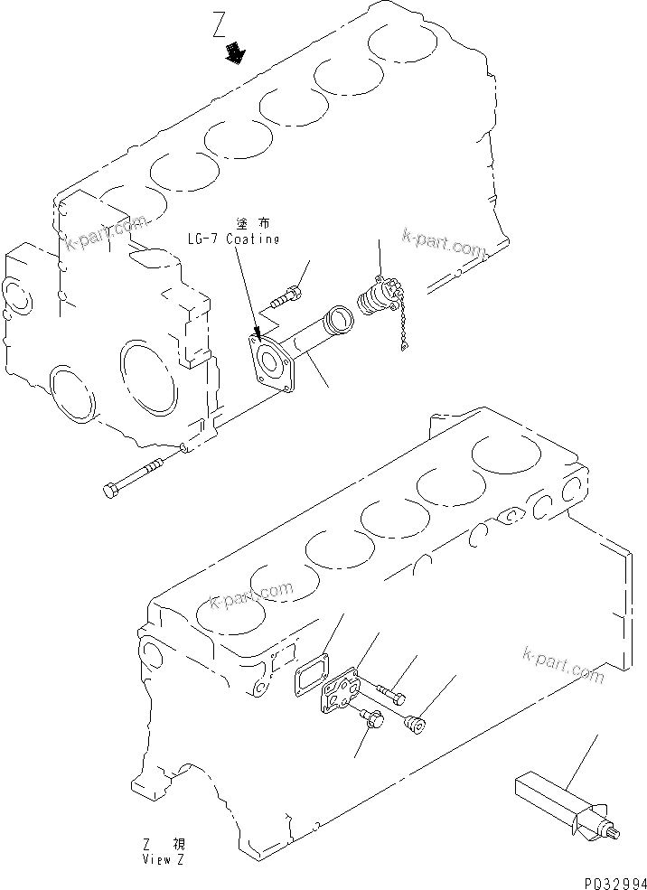 Komatsu parts book diagram for SA6D140-1FF-G S/N 10001-UP: OIL FILLER AND SENSOR (WITH VANDALISM PROTECTION)(#17983-)