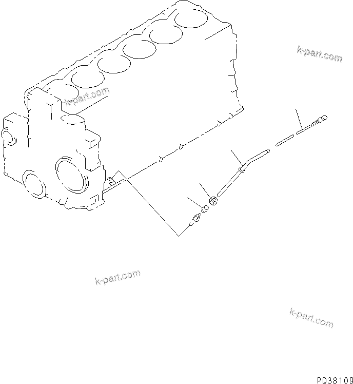 Komatsu parts book diagram for SA6D140-1FF-G S/N 10001-UP: OIL LEVEL GAUGE (WITH OIL LEVEL SENSOR) (COLD TERRAIN SPEC.)(#17983-)