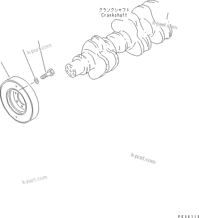 Komatsu parts book diagram for SA6D140-1FF-G S/N 10001-UP: DAMPER(#18624-)