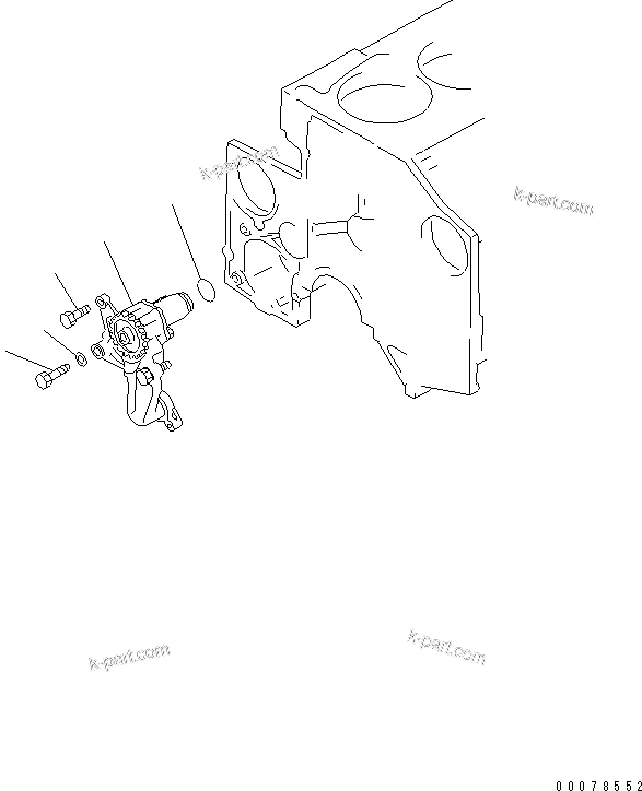 Komatsu parts book diagram for SA6D140-1FF-G S/N 10001-UP: OIL PUMP(#35115-)