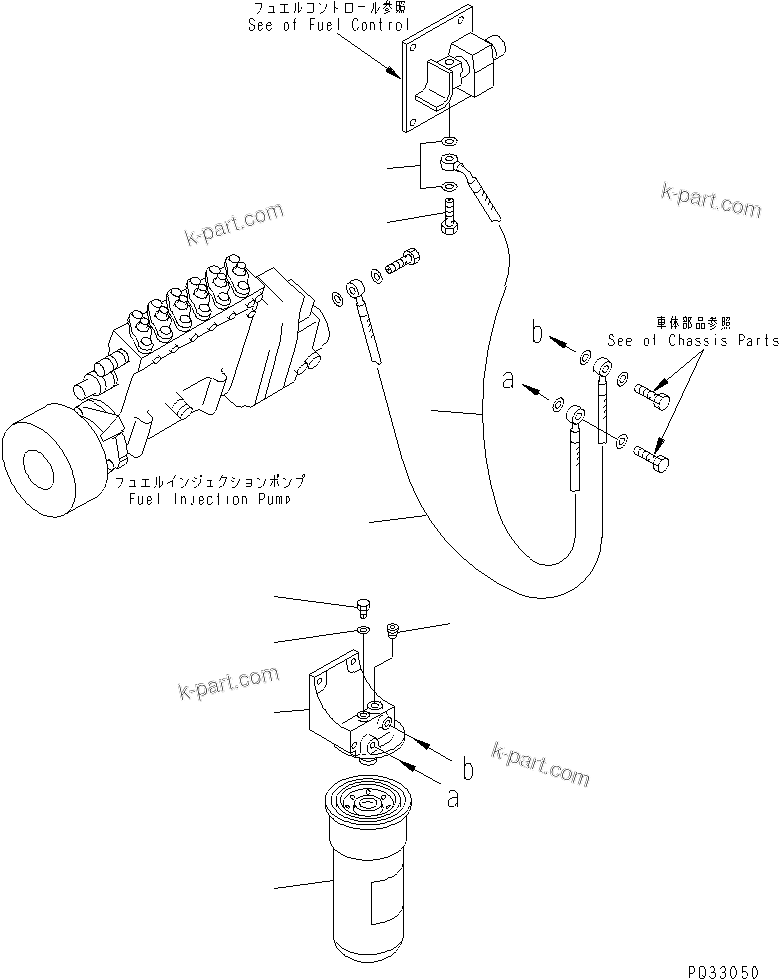 Komatsu parts book diagram for SA6D140-1FF-G S/N 10001-UP: FUEL FILTER (FOR ELECTRICAL GOVERNOR)(#17983-)