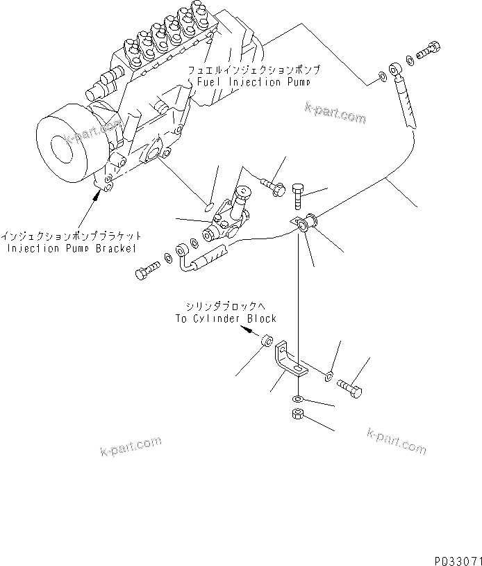 Komatsu parts book diagram for SA6D140-1FF-G S/N 10001-UP: FUEL LIFT PUMP (FOR ELECTRICAL GOVERNOR)(#17983-)