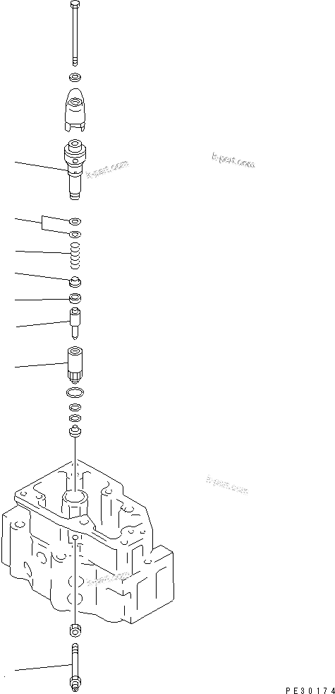 Komatsu parts book diagram for SA6D140-1FF-G S/N 10001-UP: NOZZLE HOLDER (INNER PARTS)(#17983-)