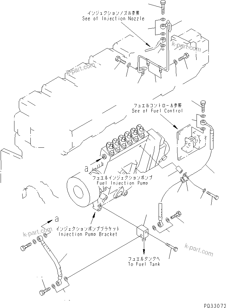 Komatsu parts book diagram for SA6D140-1FF-G S/N 10001-UP: FUEL RETURN (FOR ELECTRICAL GOVERNOR)(#17983-)