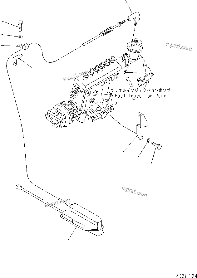 Komatsu parts book diagram for SA6D140-1FF-G S/N 10001-UP: ENGINE STOP MOTOR(#17983-)