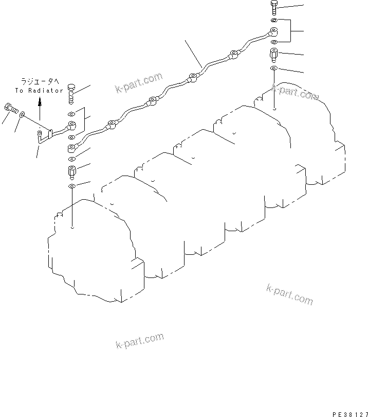 Komatsu parts book diagram for SA6D140-1FF-G S/N 10001-UP: AIR VENT(#17983-19800)