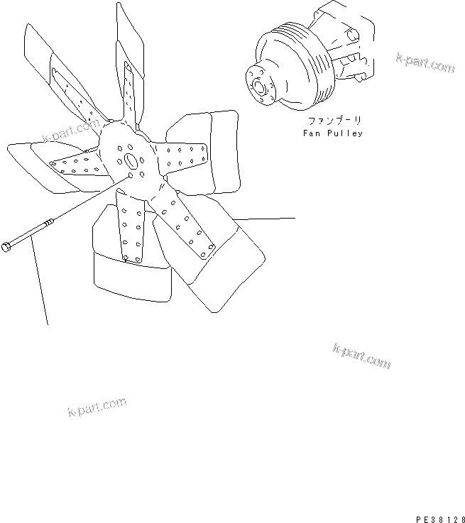 Komatsu parts book diagram for SA6D140-1FF-G S/N 10001-UP: COOLING FAN(#17983-)