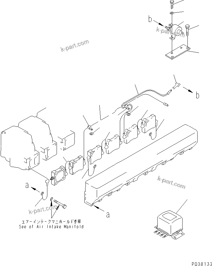 Komatsu parts book diagram for SA6D140-1FF-G S/N 10001-UP: HEATER WIRING(#17983-)
