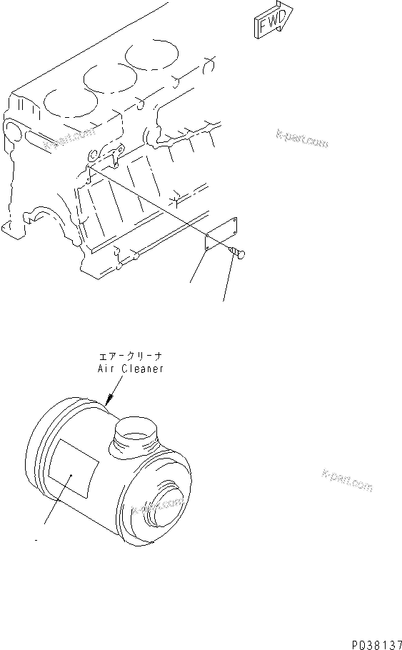 Komatsu parts book diagram for SA6D140-1FF-G S/N 10001-UP: NAME PLATE AND CAUTION PLATE (JAPANESE-ENGLISH)(#18980-)