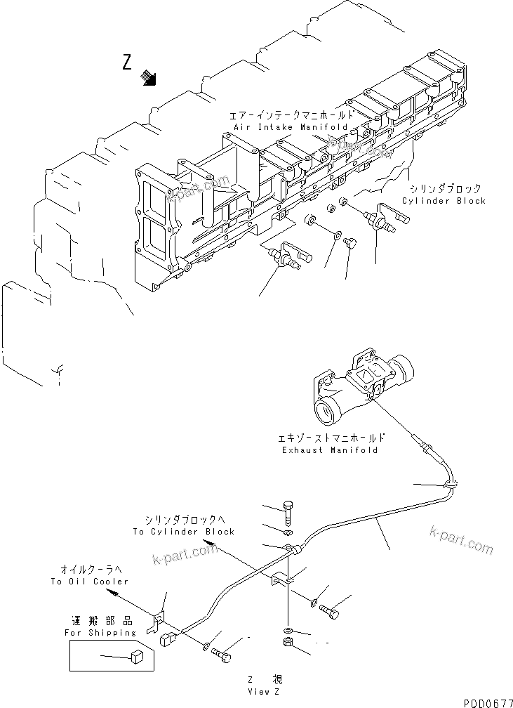 Komatsu parts book diagram for SA6D140-1FF-G S/N 10001-UP: SENSOR (EXHAUST TEMPERTURE ? OIL PRESSURE ? AIR PRESSURE) (FOR PM-CLINIC)(#17983-)
