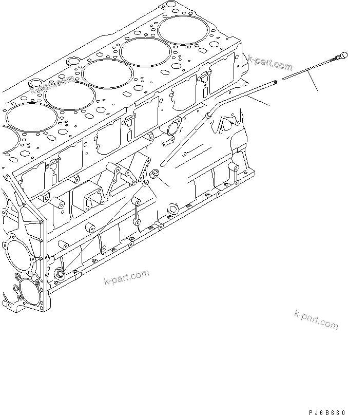 Komatsu parts book diagram for SA6D140E-3E-7 S/N 110001-UP: OIL LEVEL GAUGE